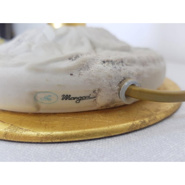 Wood Regency Golden Table Lamp by Giulia Mangani, 1970s For Sale - Image 7 of 10