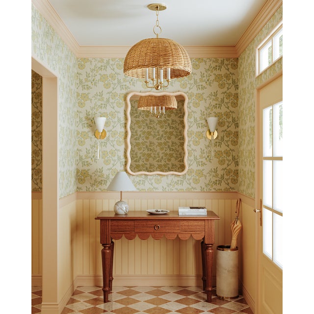 Contemporary Mitzi Arwen 20 in. 4 Light Pendant in Aged Brass Finish For Sale - Image 3 of 13