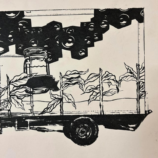 Printmaking Materials David Ellis “Mason Jar” Screen Print Ap Signed Barn Stormers For Sale - Image 7 of 8