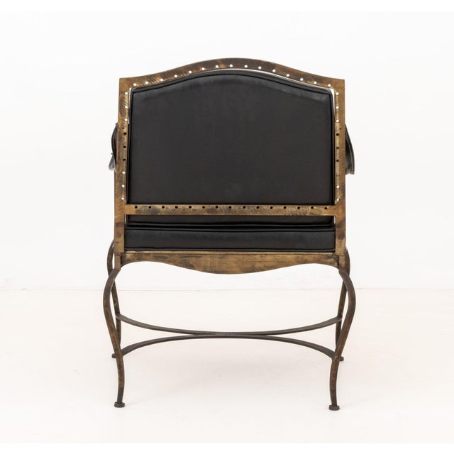 Black Maison Jansen Style Neoclassical Revival Armchair For Sale - Image 8 of 8