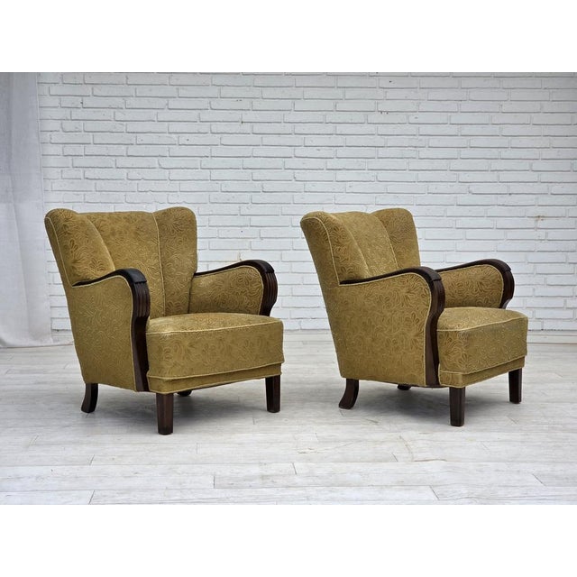Vintage Danish Lounge Chair in Dark Beech, 1950s For Sale - Image 12 of 18