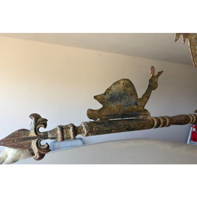 19th Century Folky Rooster With Snail Below For Sale - Image 4 of 5