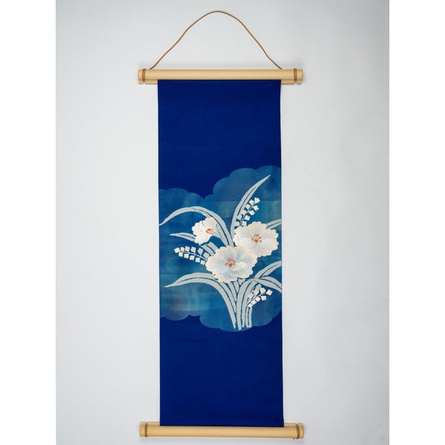 The deepest blue in Japanese textile tradition. Painted once, in white. The Kon-Mukuge is mounted from a hand-painted...