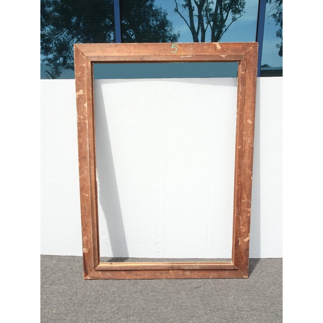 Large Tall 58"Hx45 Vintage French Provincial Gold Ornate Picture Frame For Sale - Image 12 of 14