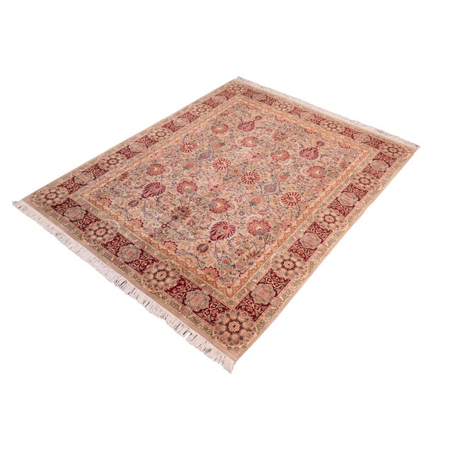 Designed with mesmerizing intricacy and gorgeous color palette, this hand-knotted masterpiece demonstrates the beauty and...