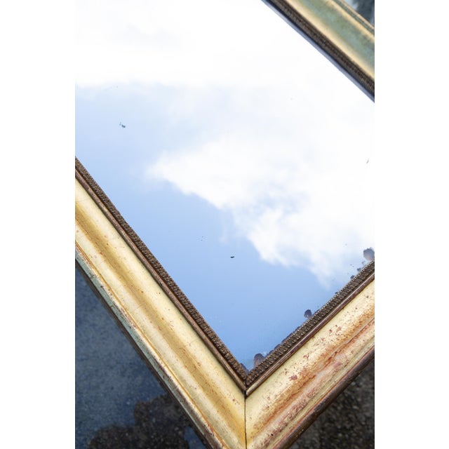 Antique French Rectangular Gilded Wood Mirror, 1850 For Sale - Image 9 of 12