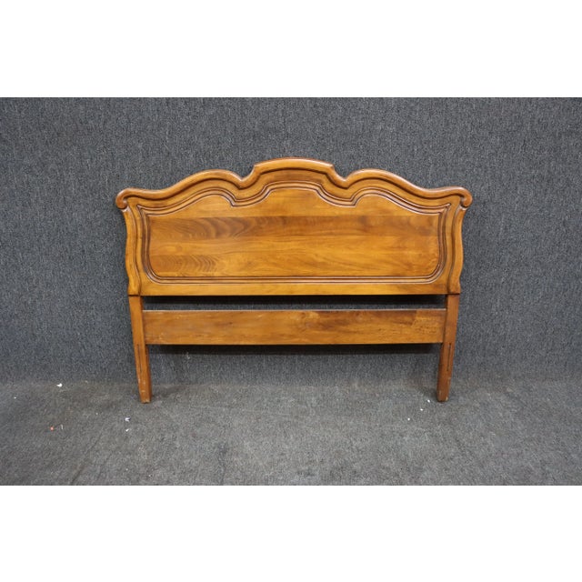 Wood French Provincial Double Cherry Headboard For Sale - Image 7 of 7