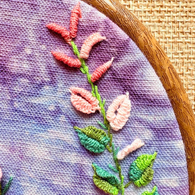 3d Rose Stumpwork Embroidery Art, Framed Botanical Sculpture, Handmade Floral Wall Decor For Sale - Image 9 of 10