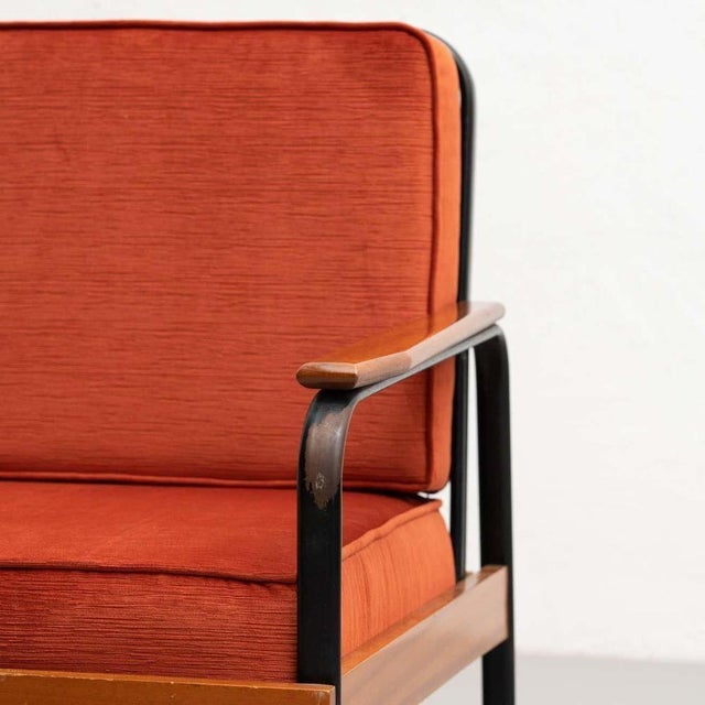 Vintage Easy Chair in the style of Jean Prouvé, 1950s, Set of 2 For Sale - Image 12 of 15