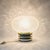 Gold Mid-Century Space Age Glass Table Lamp from Doria, Germany, 1960s For Sale - Image 8 of 10