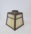 Mission Vintage 4-Panel Slag Glass Brass Lampshade - Mission - Arts & Crafts - 5" Tall For Sale - Image 3 of 11