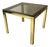 Vintage Hollywood Regency Brass & Smoked Glass Side Table by Renato Zevi, 1970s For Sale