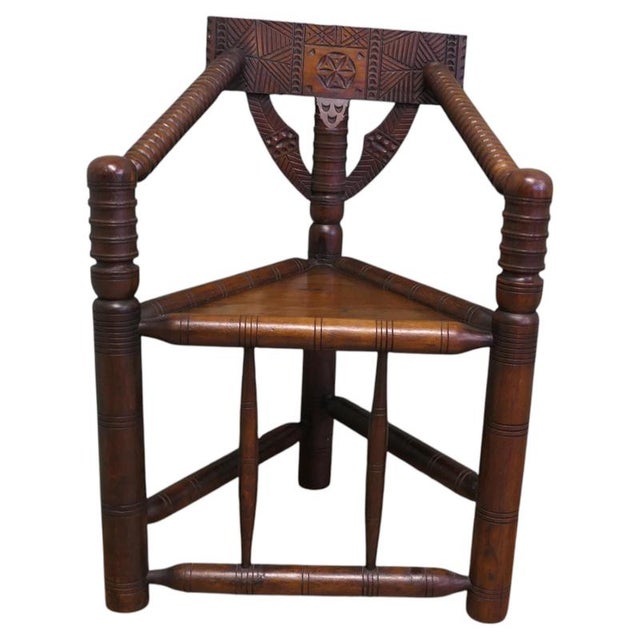 Brown 19th Century Antique Oak Turners Armchair For Sale - Image 8 of 8