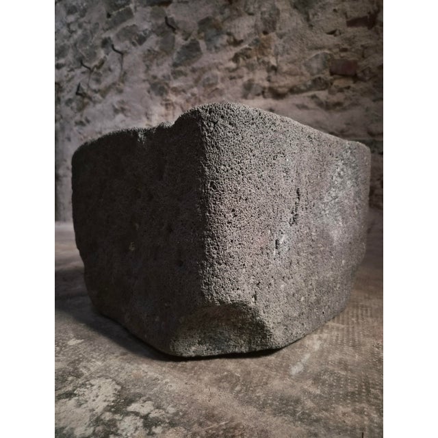 Gray Antique French Volcanic Stone Trough Sink, 1700s For Sale - Image 8 of 18