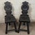 Antique Neo-Renaissance Black Carved Wood Chairs, 19th Century, Set of 2 For Sale - Image 11 of 11