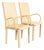 Mario Bellini Style Italian Modern Cream Leather Wrapped Armchairs, Pair For Sale