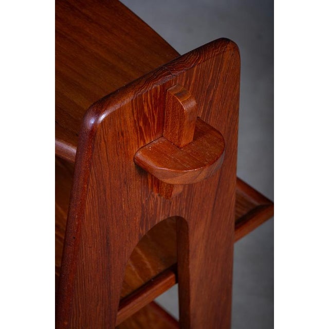 Brown Danish Teak Serving Trolley with Champagne Bucket, 1960s For Sale - Image 8 of 13