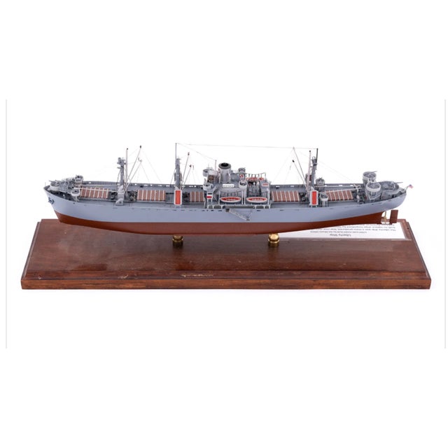 Mid 20th Century Usa WWll Liberty Ship Scale Model in Exacting Detail For Sale - Image 4 of 8