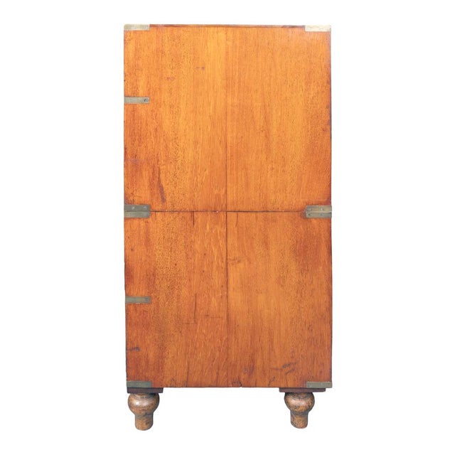 Wood Victorian Mahogany Campaign Chest For Sale - Image 7 of 11