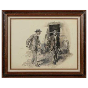 Early 20th Century Black Americana Original Illustration for Collier's by Frederick Coffay Yohn