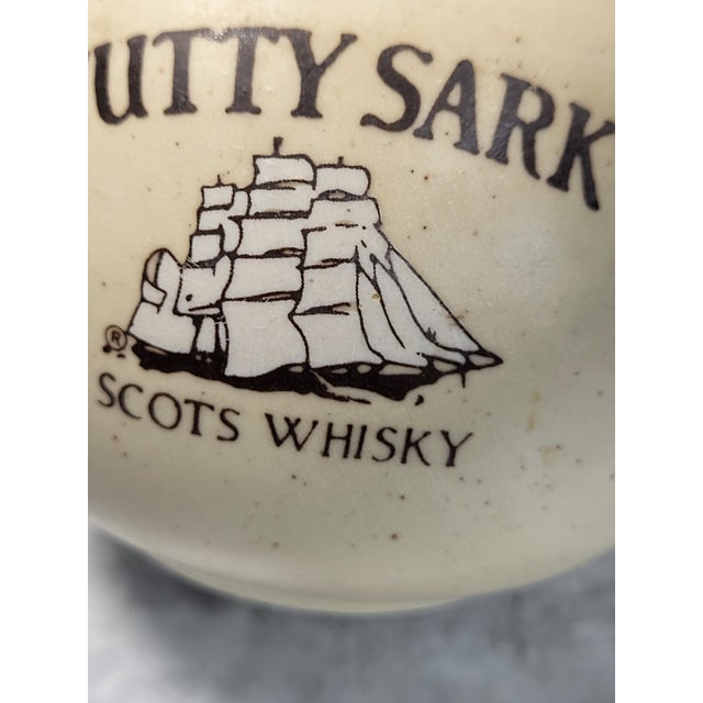 Ivory 1970s Cutty Sark Scottish Transferware Squat Pitcher For Sale - Image 8 of 11