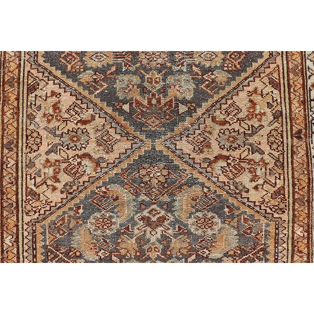 Antique Persian Malayer Runner With All-Over Sub-Geometric Medallion Design 3'1 X 13'0 For Sale - Image 9 of 13