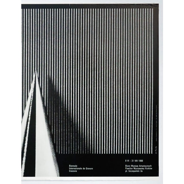 1980s 1988 Original Polish Exhibition Poster, International Print Biennale Krakow, W. Pluta For Sale - Image 5 of 6