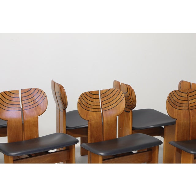 Vintage ​Africa Dining Chairs by Afra & Tobia Scarpa for Maxalto, 1975, Set of 8 For Sale - Image 14 of 16
