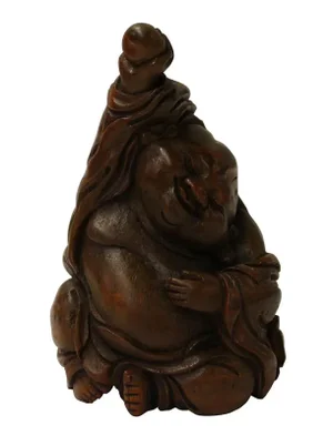 Chinese Bamboo Carved Buddha Figure