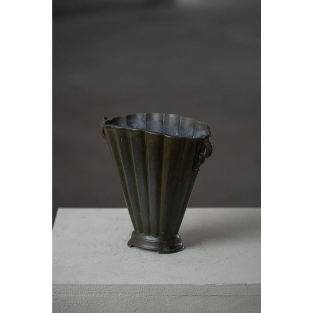 Art Deco Model D20 Vase in Patinated Disco Metal by Just Andersen, 1930s For Sale - Image 4 of 18
