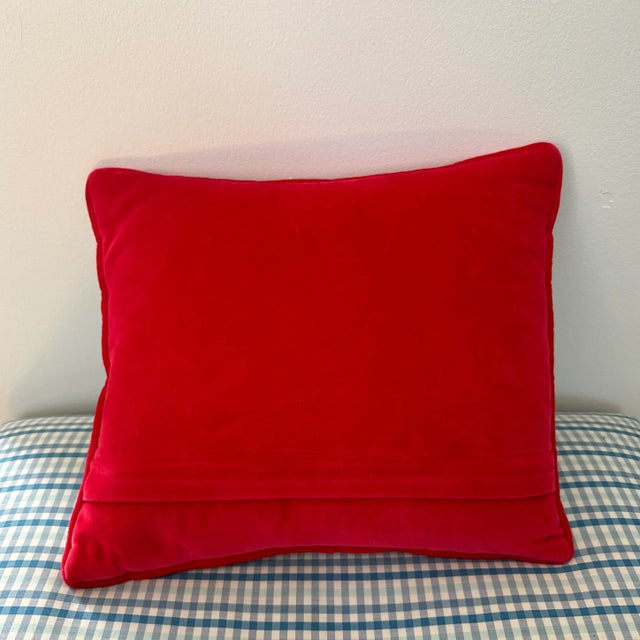 Late 20th Century Santa Claus Needlepoint Pillow For Sale - Image 12 of 12