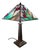 Vintage Table Lamp with Stained Glass Lampshade, 1975 For Sale