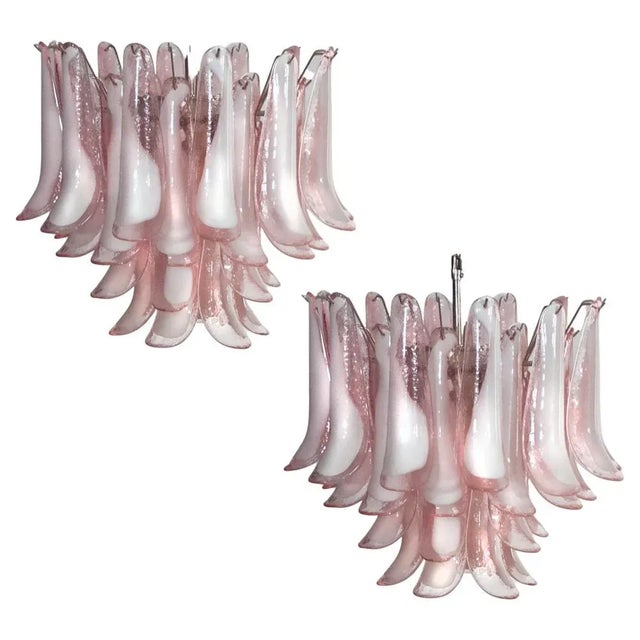 Murano Glass Petal Chandeliers, Murano, Set of 2 For Sale - Image 10 of 10
