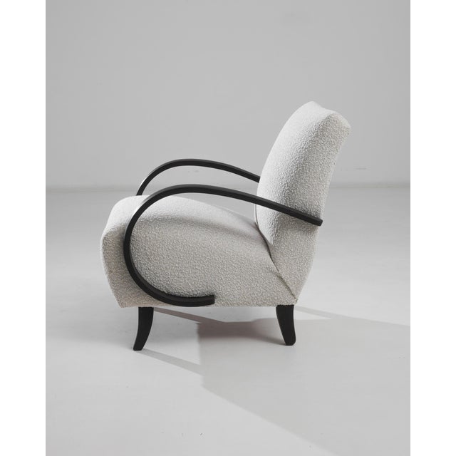 Mid-Century Modern 1930s Czech Wooden Armchair by J. Halabala For Sale - Image 3 of 7