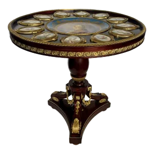 French 19th Century Neoclassical Porcelain and Gilt Bronze Mounted Table by Fournier