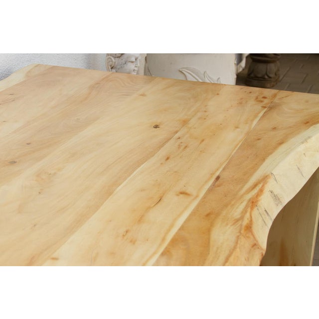 Sun-Bleached 96" Long Live Edge Table For Sale - Image 4 of 15