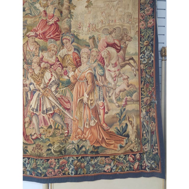 17th Century Large Flemish Tapestry With Multiple Baroque Royalty Scenes For Sale In Washington DC - Image 6 of 12