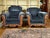 Late 19th Century Stunning Blue Velvet Empire Revival Accent Chairs (Pair) For Sale - Image 4 of 18