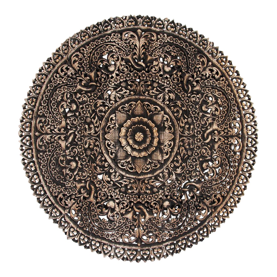 Thai Carved Teak Panel Chairish