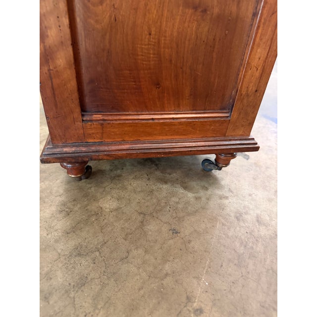 Chestnut 19th Century French Renaissance Carved Walnut Rolling Etagere Dumbwaiter For Sale - Image 8 of 9