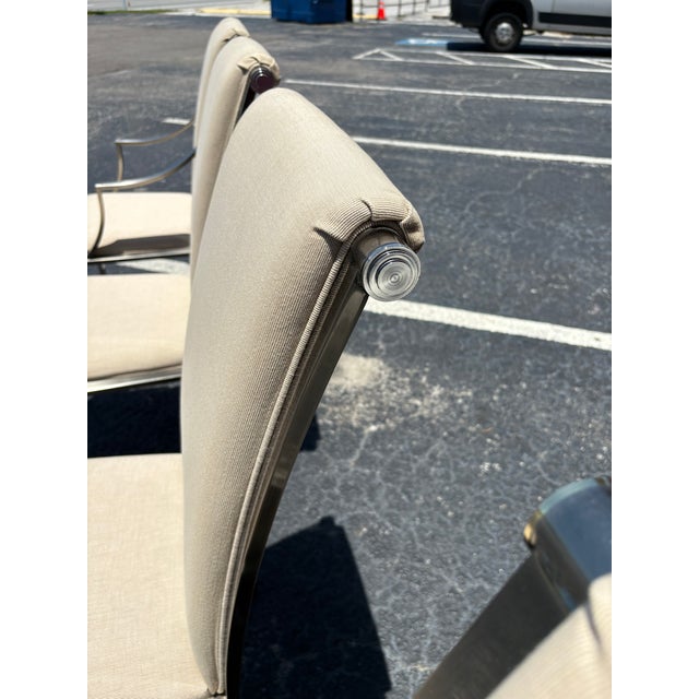 Cream Postmodern Design Institute of America Dining Chairs - Set of 4 For Sale - Image 8 of 9