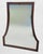 A beautiful wood framed pagoda design large wall mirror. The mirror has a nice simple and elegant stained wood surround....