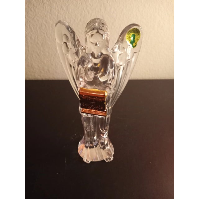 Glass Waterford Crystal Angel "Gloria in Excelsis Deo" Figurine For Sale - Image 7 of 8