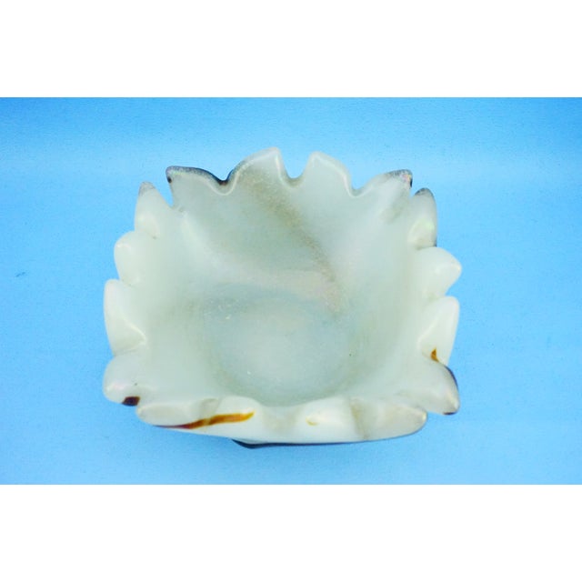 20th Century Iridato Milk Glass Pocket Emptier by Dino Martens for Toso-Murano, Italy, 1950s For Sale - Image 10 of 18