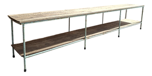Industrial Workbench in Metal and Wood