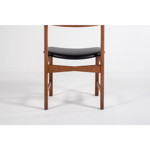 Danish Oak and Black Skai Dining Chairs, 1960s, Set of 4 For Sale - Image 13 of 18