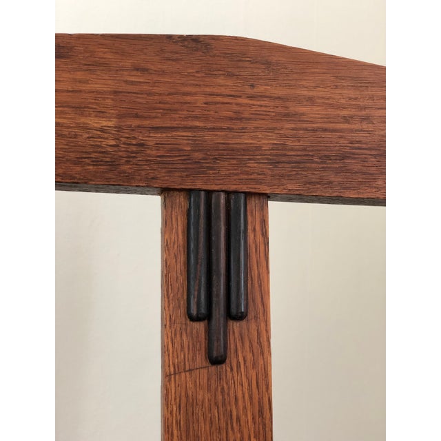 Pair of Oak Art Deco Amsterdam School Dining Chairs 1920s For Sale - Image 9 of 11