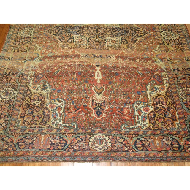Early 20th Century Zabihi Collection Stunning Room Size Traditional Rust Multiple Abrash Carpet For Sale In New York - Image 6 of 6