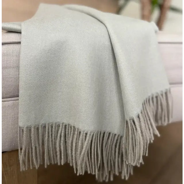 2020s Baby Alpaca Throw in Gray Dove For Sale - Image 5 of 6