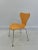 Chair mod. 3107 designed by Arne Jacobsen in 1955. This model is yellow, the songs are wood color, the footing chrome. The...